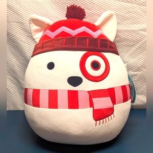 2024 Squishmallow Bullseye Target Dog Mascot Winter Berry 12” Christmas